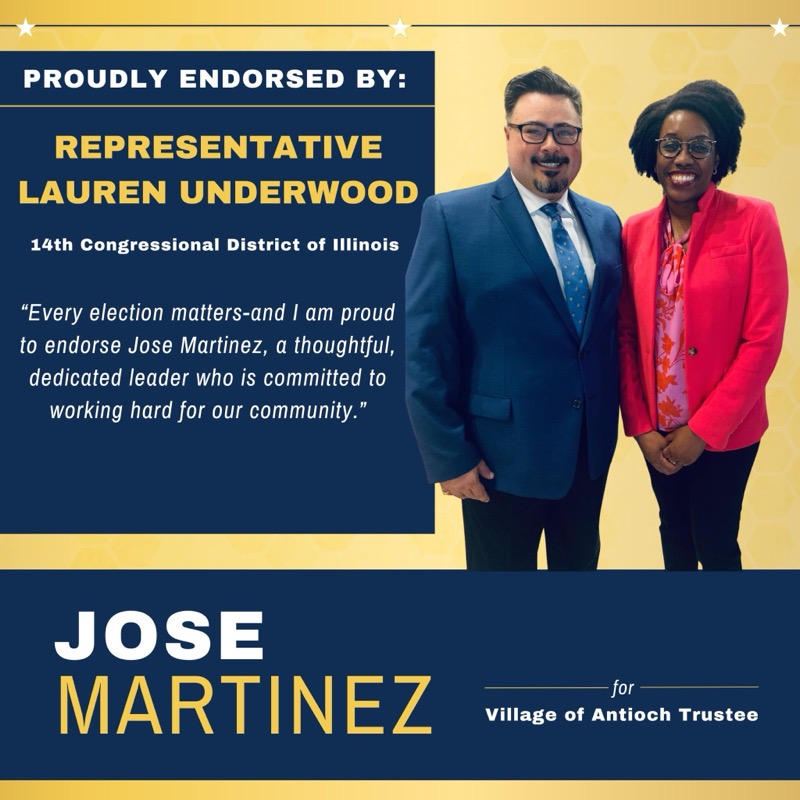 Jose Martinez with Rep. Lauren Underwood